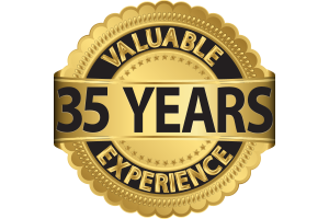 Valuable Experience / 35 Years - Badge